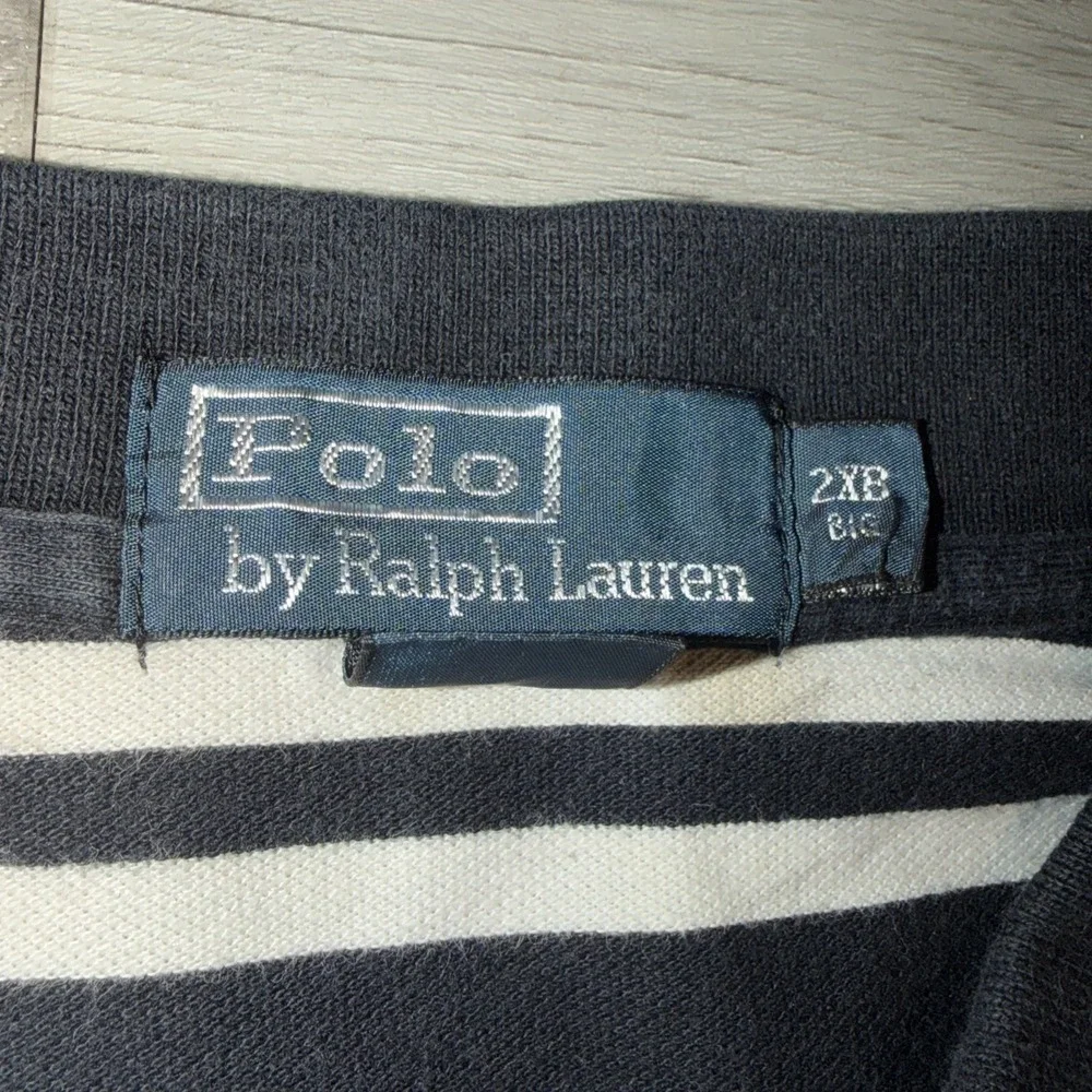 Polo Ralph Lauren Striped Polo Shirt‎ 2XLT Big Tall Navy White Classic Preppy